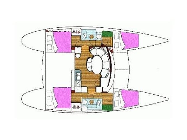 Lefkada 11.55 m Für Charter Katamaran — #322 - 4