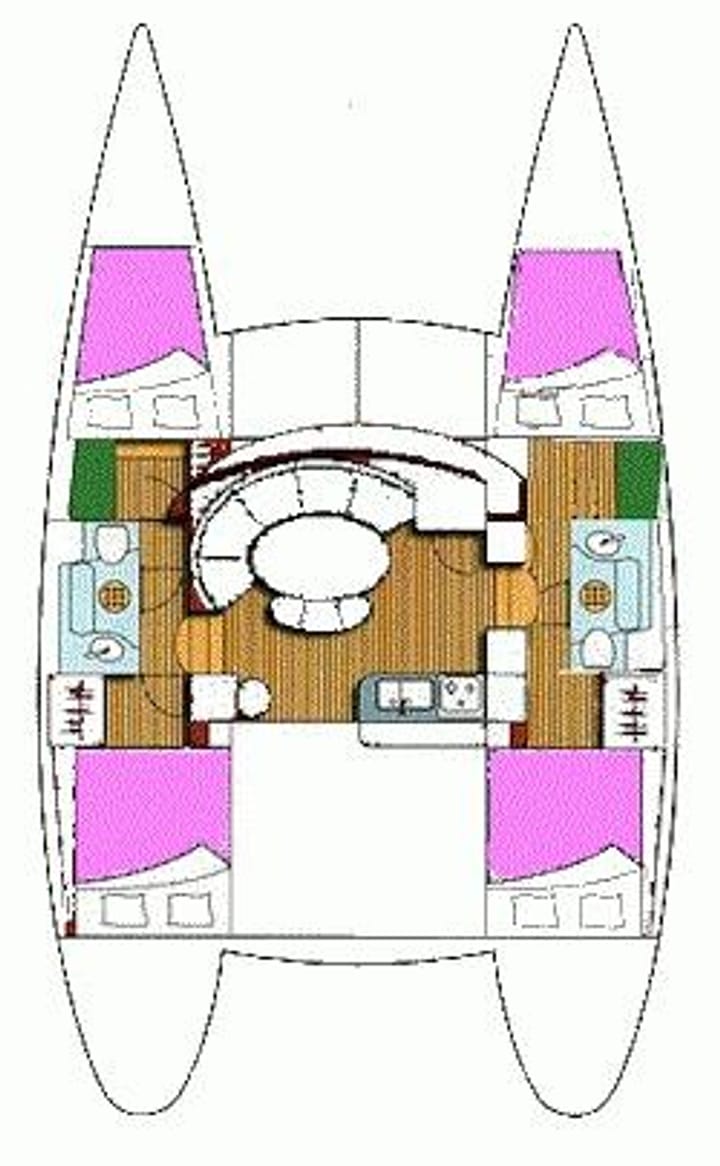 Lefkada 11.55 m Für Charter Katamaran — #322 - 3