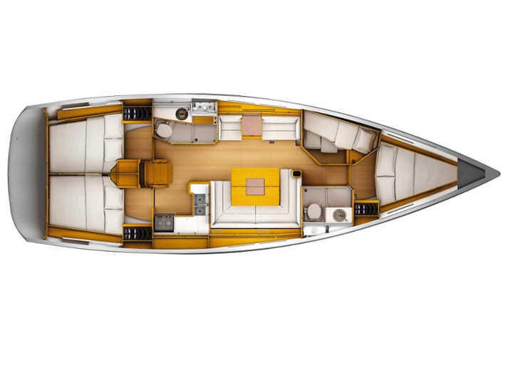 Palma de Mallorca 13.76 m Für Charter Segelboot — #8002 - 3