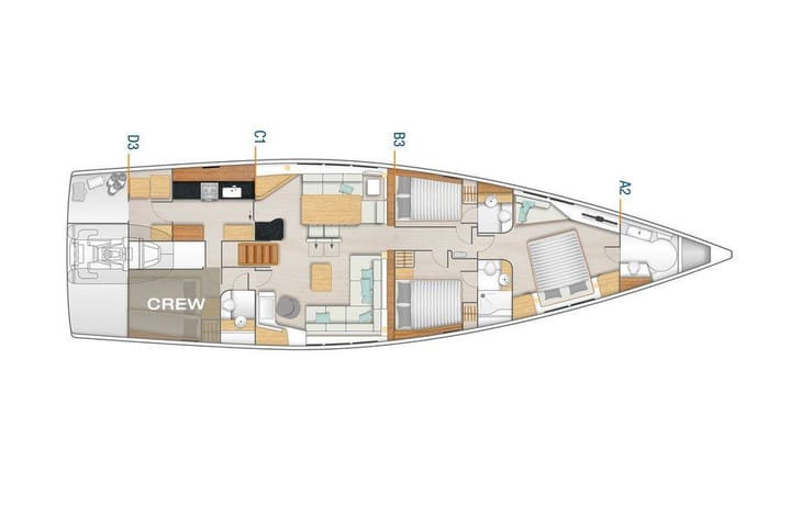 Hanse 675 Kiralık Yelkenli (2017) - Göcek | #9497 - 16